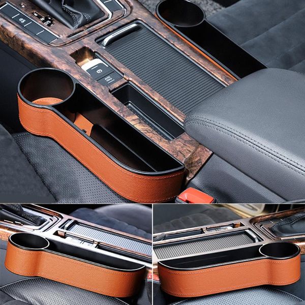

car organizer left /right storage box coin phone card leather replacement