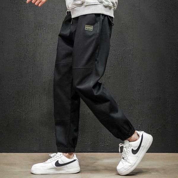 

lianxu men's clothing - spring / summer 2021 legged pants trendy streamline handsome large casual, Black