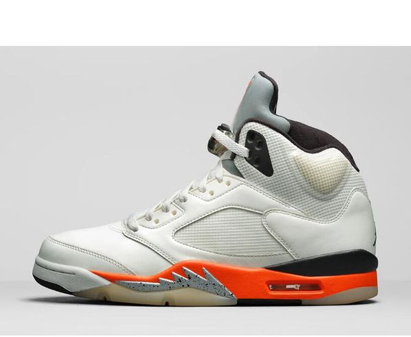 

5 shattered backboard mens basketball shoes white athletic 5s sail orange blaze-metallic silver-black outdoor sports sneakers trainers dc106
