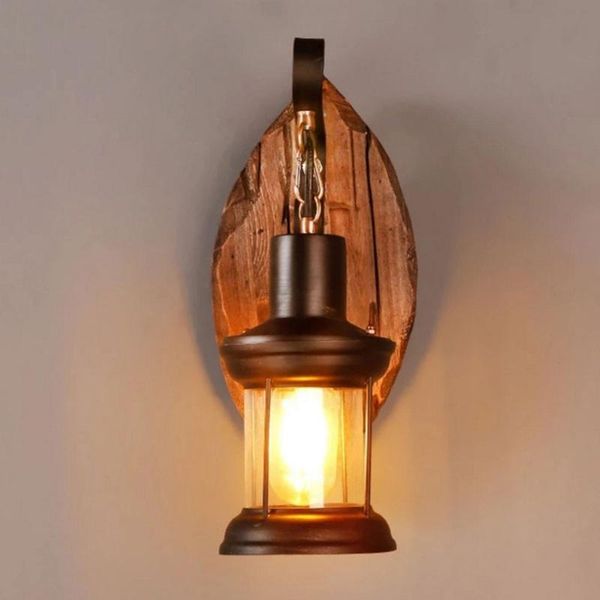 

wall lamps led light wood sconce for bedroom lighting fixtures indoor el lamp cafe corridor loft iron retro industrial restaurant