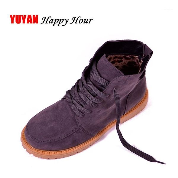 

boots 2021 autumn winter women shoes thick plush warm ladies brand ankle botas zh2488, Black