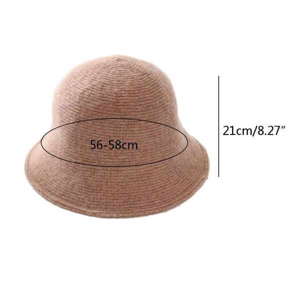 

wide brim hats b36d sweet knitting fisherman hat knitted wool solid color basin warm trend festival outdoor sport cold weather, Blue;gray