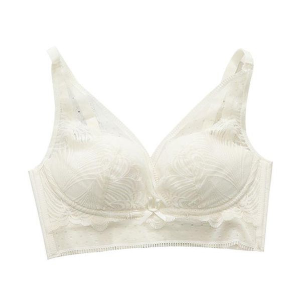 

bras giaoqi natural mulberry silk lining adjustment poly-chest bra 3 color white purple black thin side-finish underwear gift, Red;black