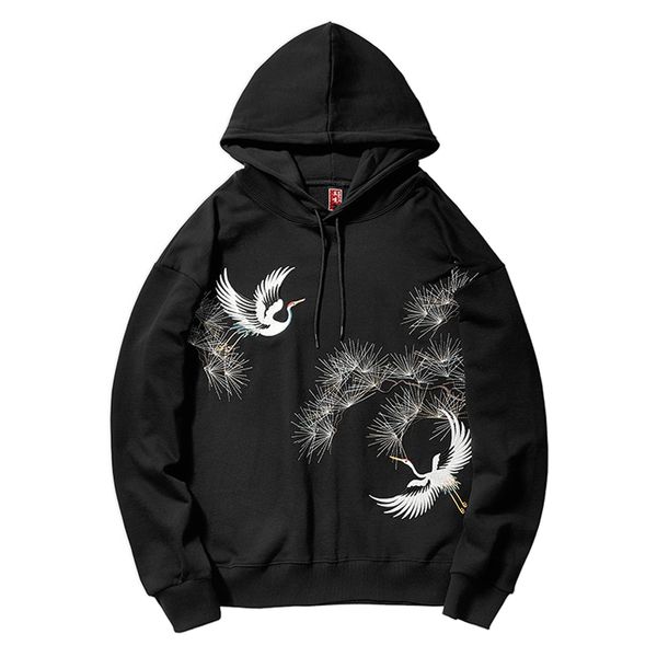 

men's hoodies & sweatshirts arrival winter sweatshirt style male embroidered loose street fashion brand hoodie yes cotton hooded none m, Black