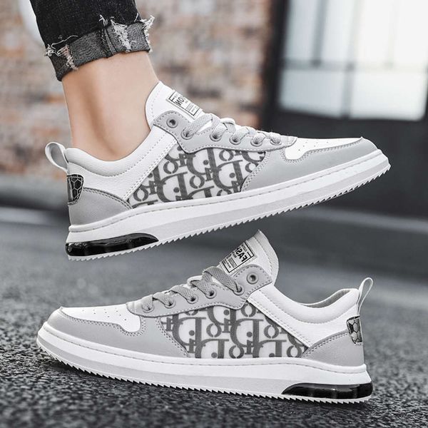 

Casual shoes Cloth shoes men's summer fashion breathable sports casual net red board white