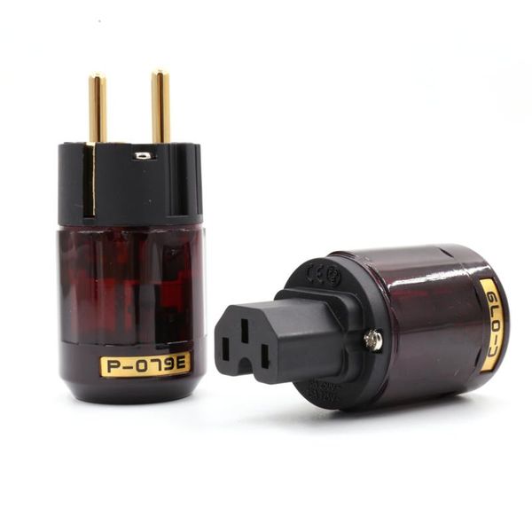 

smart power plugs hi end pair p-079e+c079 24k gold-plated eu plug ac cord