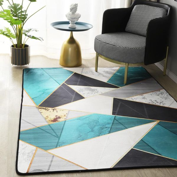 

carpets geometric printed carpet for living room velvet rug kids bedroom bedside rugs soft fluffy 3d home area decor nordic mat