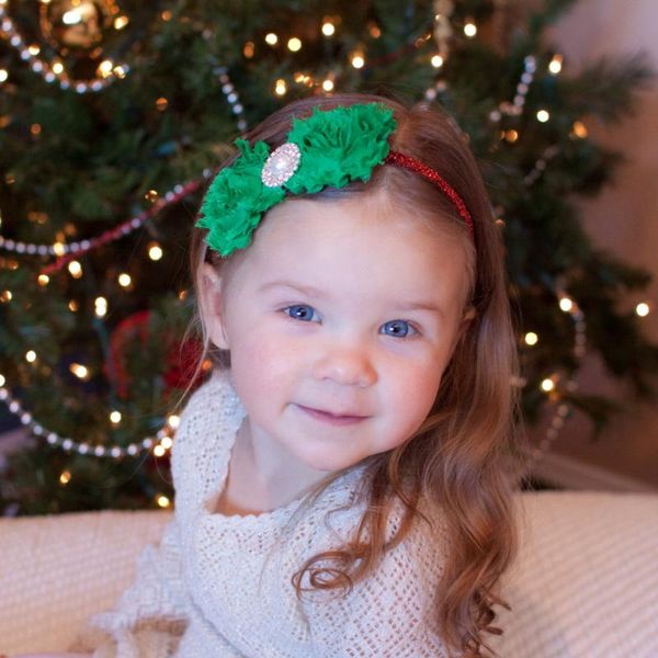 

hair accessories christmas day hairband girls rhinestone headband solid color sunflower baby headdress, Slivery;white