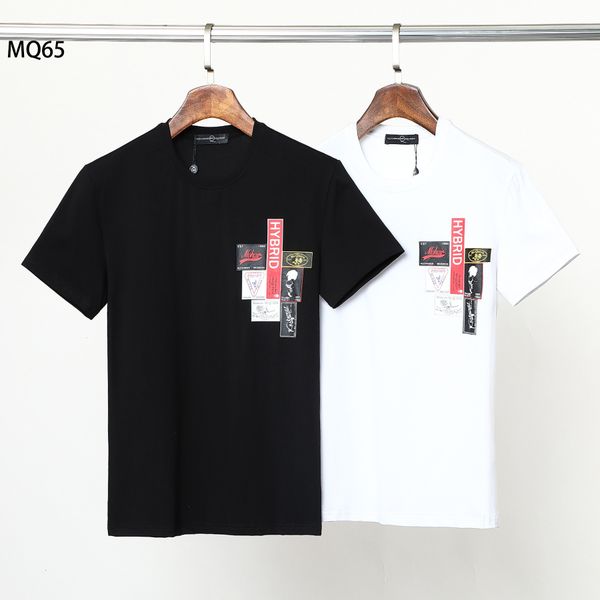 

2021ssfashion mens pattern print t shirts black fashion men women short sleeve tees v10, White;black