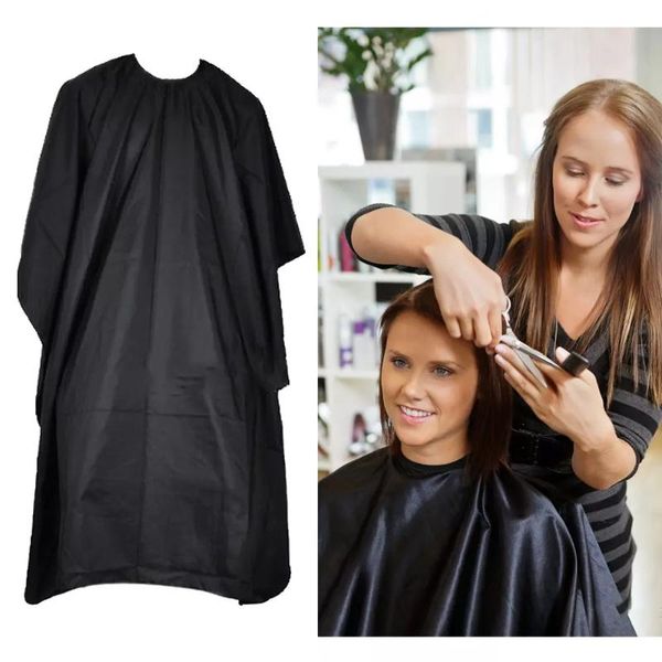 

aprons black hairdressing cape professional hair-cut salon barber cloth wrap protect gown apron waterproof cutting hair