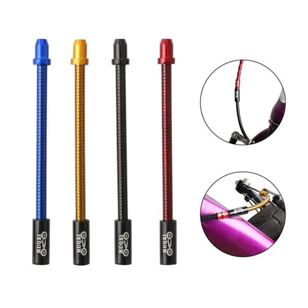 

bike brakes 1pair bicycle brake cable v braking flexible tube line wire stainless steel mtb road front/rear elbow parts