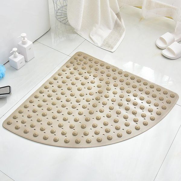 

bath mats candy color 70cm sector-shape shower room mat household toilet massage particles non-slip bathroom foot