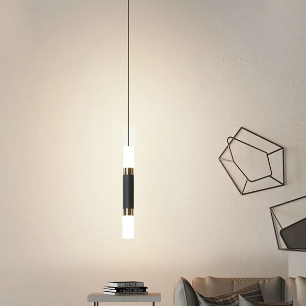 Lampade a sospensione moderne a cavo lungo per comodino Soggiorno Foyer Illuminazione Nordic LED Lampada a sospensione a sospensione a soffitto Luce bianca calda