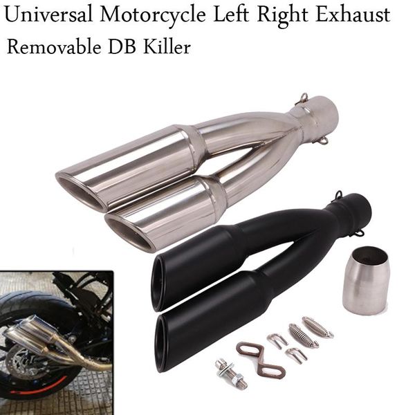 

motorcycle exhaust system 51mm universal left right modified escape db killer stainless steel muffled for cbr500 s1000rr z1000sx