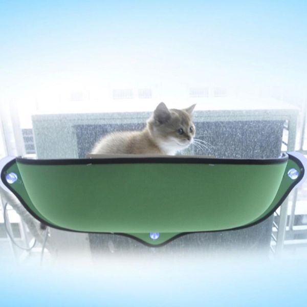 

cat beds & furniture removable sunbathing hammock bed for window solid color lounger hanging shelf sofa seat rest house cage#