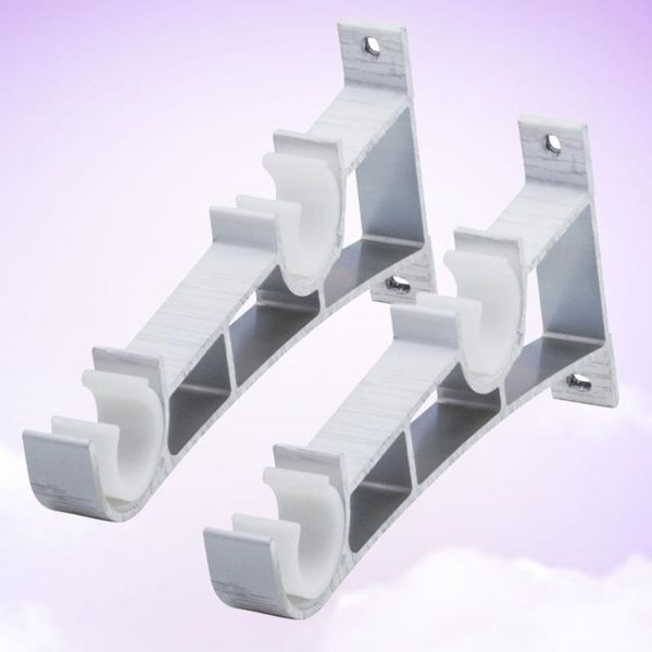 

shower curtains 2pcs curtain fittings aluminum alloy double bracket fish type code rod