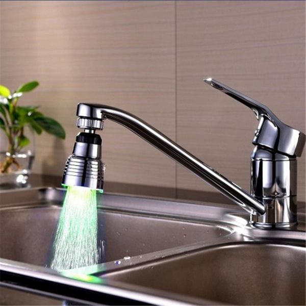 

kitchen faucets color temperature change faucet 1pc water power led three 360 degree rotation 1107#30