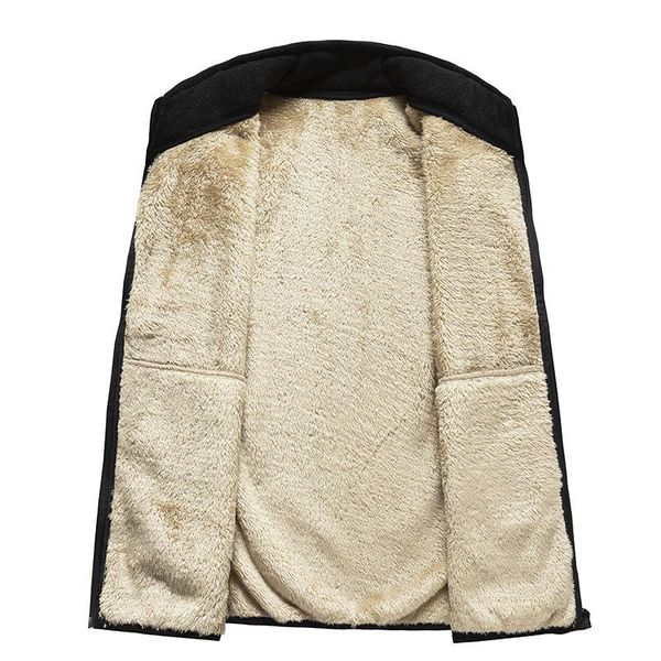 

cashmere men' sleeveless vest jackets winter fashion wool male cotton-padded vests coats men warm waistcoats clothing 8xl men's, Black;white