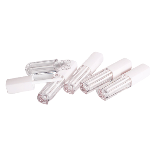 

storage bottles & jars clear plastic lip gloss tube white lid square empty lipgloss containers small sample cosmetic refillable 50pcs 100pcs