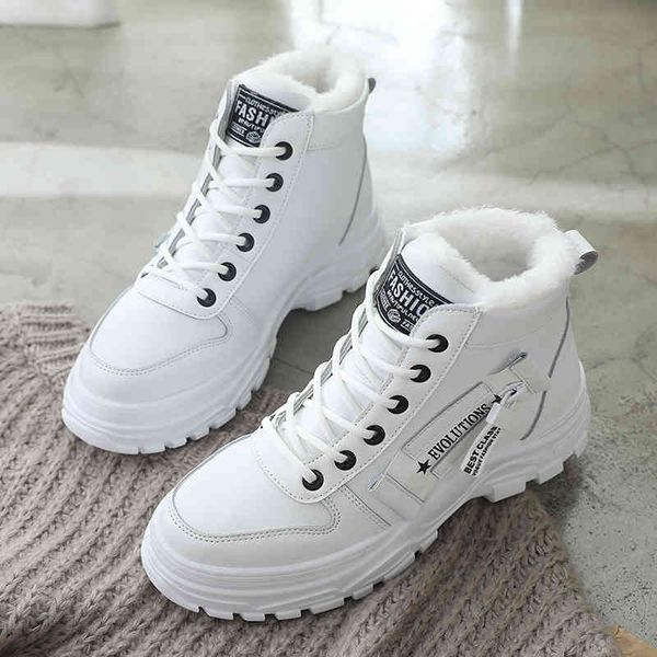 

boots white winter women snow fashion platform shoes woman ankle ladies warm fur casual sneakers black 88s5