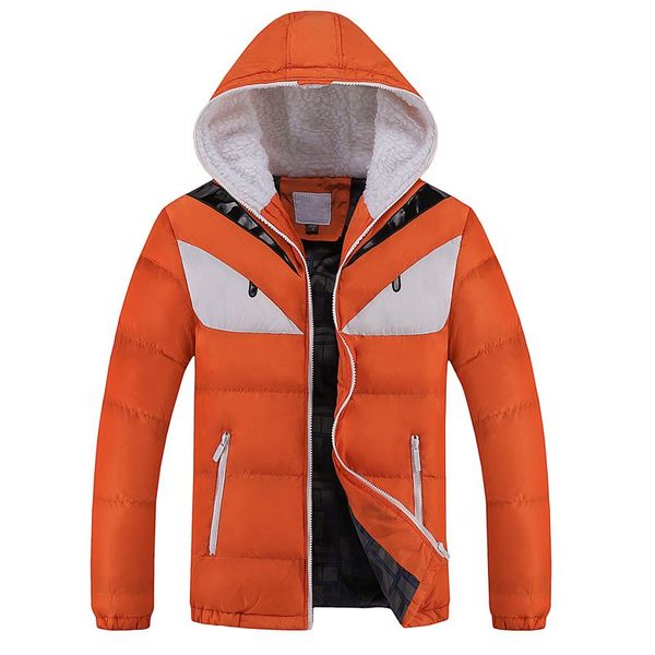 

new fashion winter warm men's parkas funny hooded jacket plus size m-4xl down parka, Black
