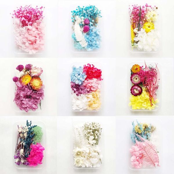 

decorative flowers & wreaths 1 box of mixed real dried plants for candles, epoxies, pendants, necklaces, jewelry, diy accessori