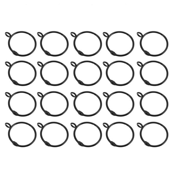 

curtain & drapes 20pcs rings eyelet tension rod metal buckles window hanger