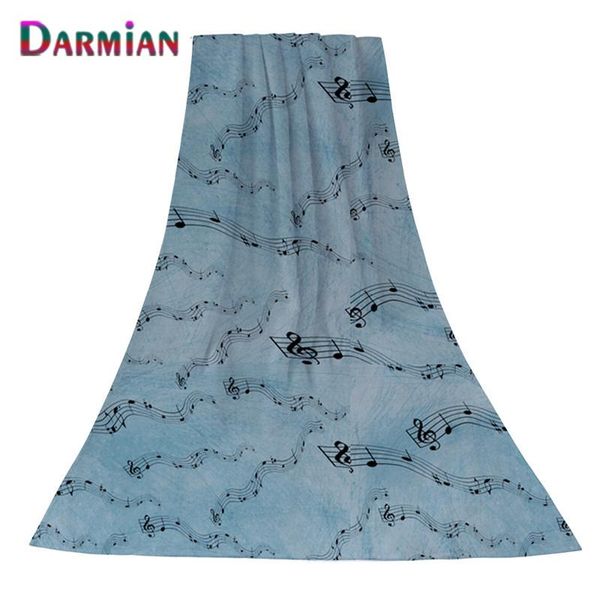 

towel darmian beautiful music notation pattern bath microfiber hand hair towels children absorbent travel beach