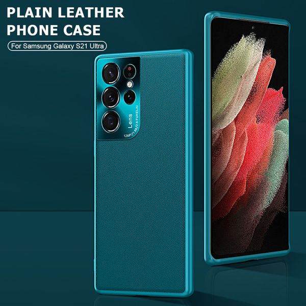 

ultra thin leather phone cases for samsung galaxy s22 s21 plus s20 fe note 20 fe a52s a32 a52 a72 luxury hardware case