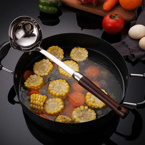 

spoons 3pcs isolated oil spoon 304 stainless steel household skimming filter soup separating