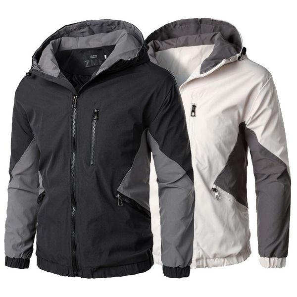 

men's jackets windbreaker waterproof military hooded zipper casual jacket autumn male yellow brand fashion coats plus size 5xl, Black;brown