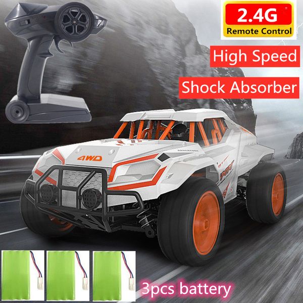 

high speed 4wd 2.4ghz remote control rc racing car drift vehical shock absorber off load crawler car rtr with 3pcs battery toys
