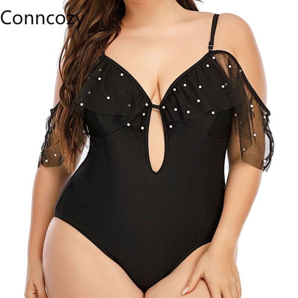 

one-piece suits plus size one piece black swimsuits body closed large swimwear female bathing suit for pool beach women's swimming