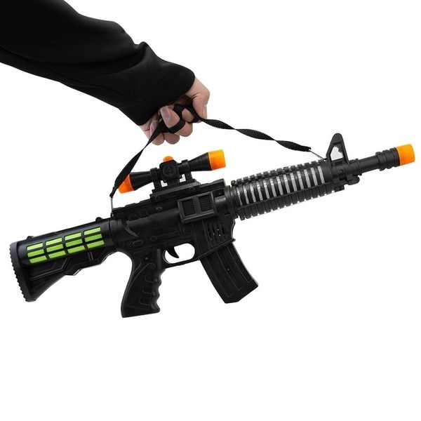 

2535children's electric toy gun luminous sound light music simulation m416ak submachine rifle pistol toys
