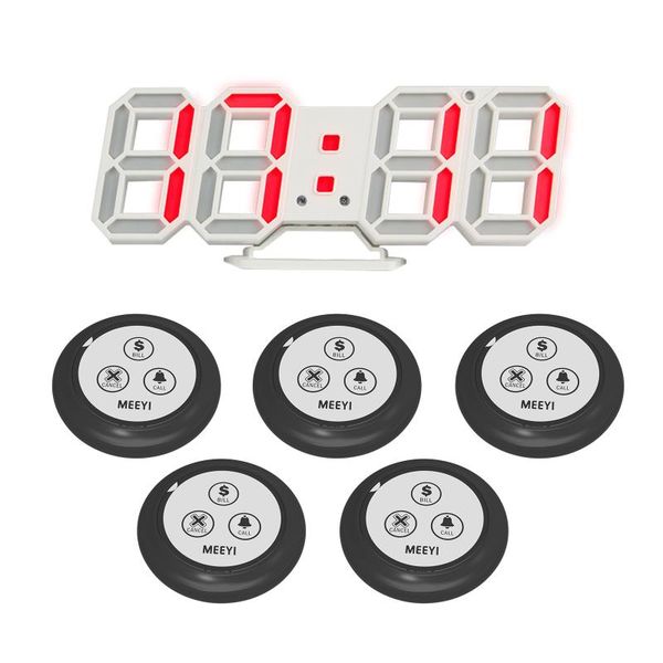 

w611-48x/y-b13 visitor waiter restaurant court table call system 5 buttons and 1 display walkie talkie