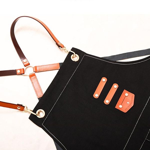 

apron fashion cowboy cafe shop barber men and women restaurant work clothes drop aprons