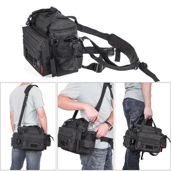 

fishing accessories multi-functional bag 40*15*22cm lure reel storage case outdoor tackle oxford shoulder cross body bags