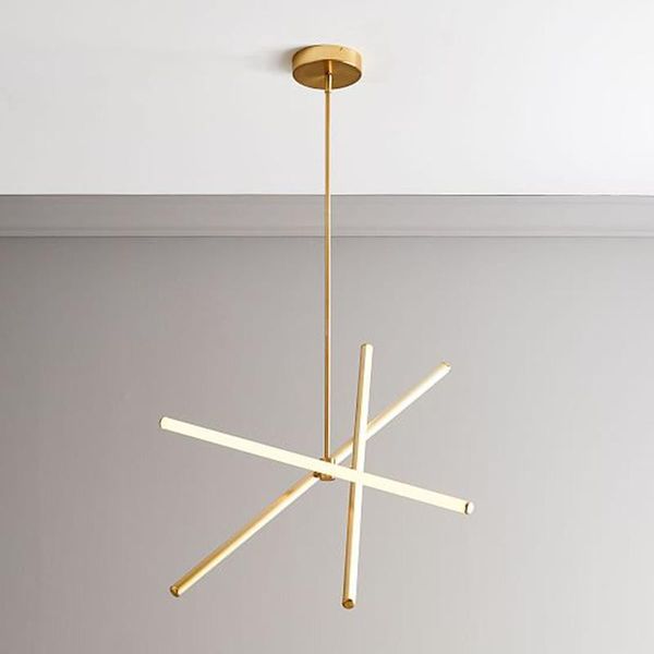 

pendant lamps simple living room chandelier personality wrought iron acrylic elegant appearance fashion all-match for dining room/hall