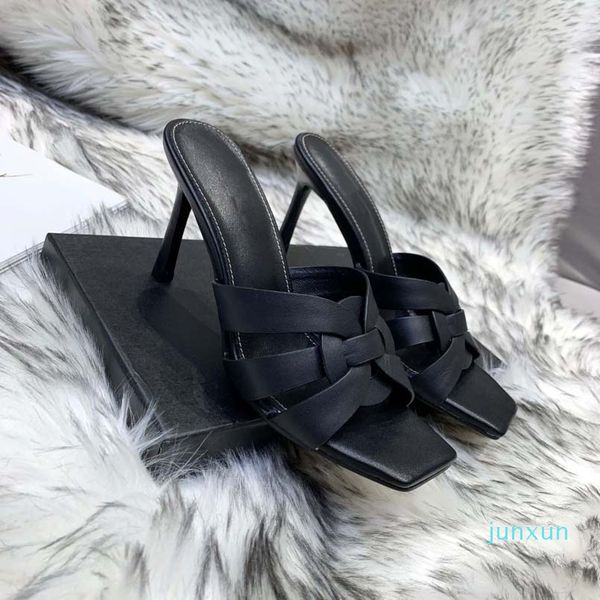 

fashion women sandals slides summer flats real leather platform sandals flats shoes ladies beach shoes sh008 1553, Black