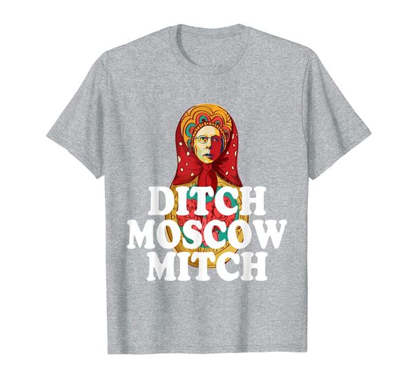 

ditch moscow mitch traitor shirt russian nesting doll t-shirt, White;black
