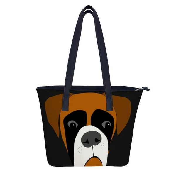 

evening bags boxer dog shoulder bag office retro handbag girl streetwear pocket leather shopping