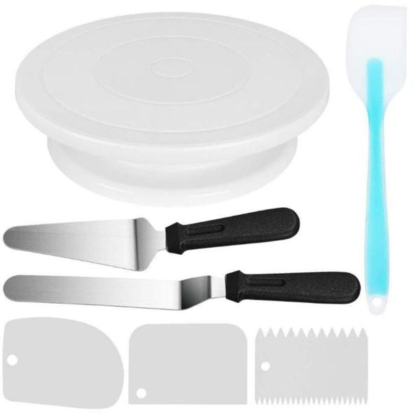 

baking & pastry tools 7-piece cake turntable set cream decorating spatula kit