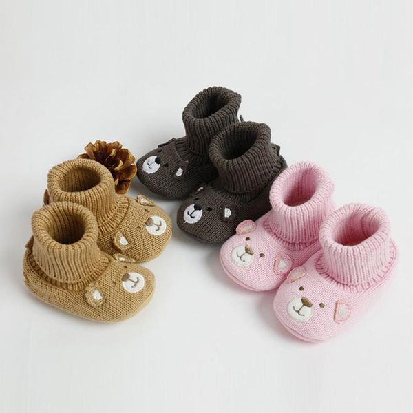 

first walkers baby winter boots soft bottom no-slip shoes born toddler cartoon girls boys warm snowfield boot 0-1y