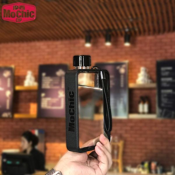 

mugs flat water cup portable paper bottle korean creative plastic
