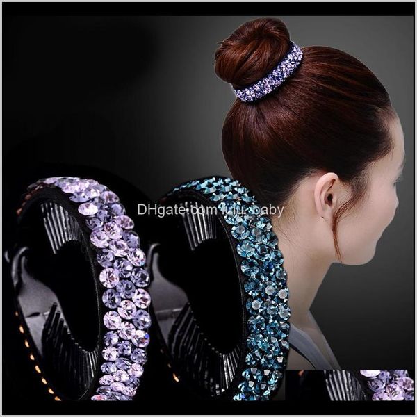 

meatball accessories women claws headwear rhinestone flower hairpin bird nest floral twist clip 10 colors fgo2c headband ldqc4, Black;brown