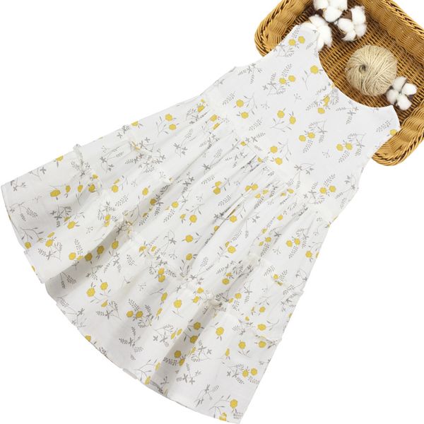 

girls summer dress floral print kids party dresses for girls casual children dress with bow teenage girls clothing 6 8 10 12 14, Red;yellow