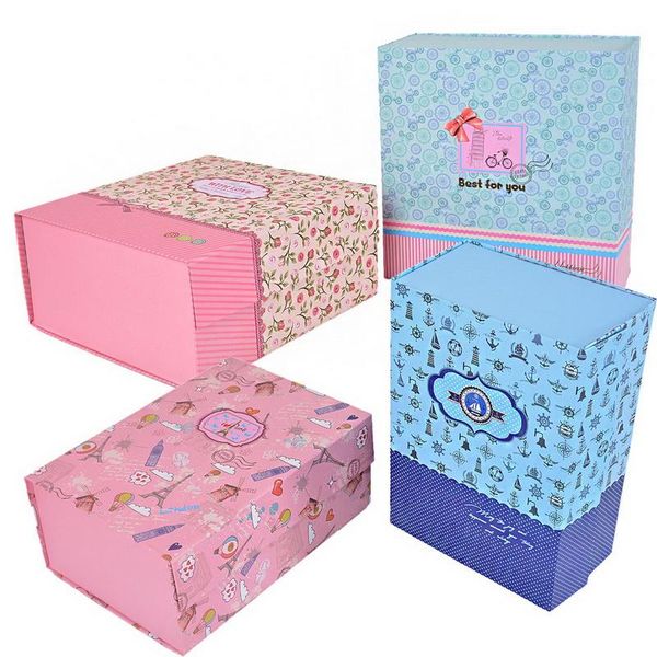 

gift wrap 1packet(2pcs) sweet style auto folding box multi-pattern