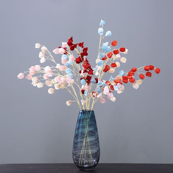 

model lantern fruit 3 fork hanging flower pastoral style wedding ceiling decoration imitation flowers decorative & wreaths