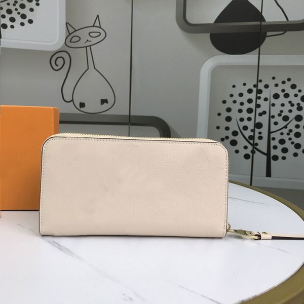 

2021 women plain pu leather embossed wallet multi-functional small wallets female letters card square zipper purse casual style