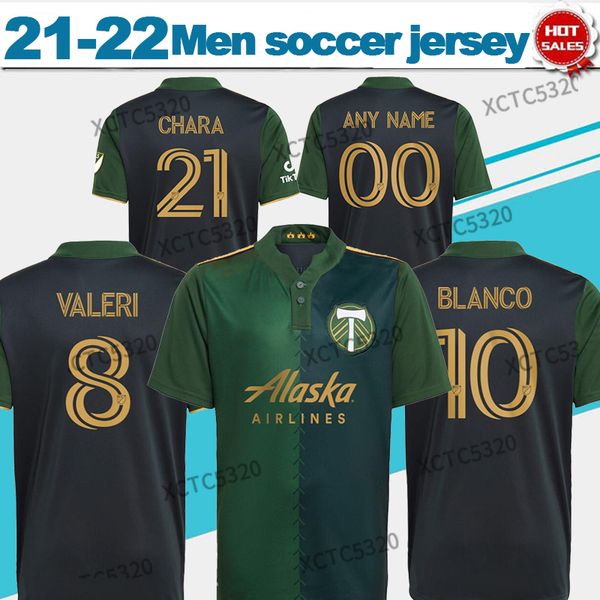 

mls 2021 portland timbers soccer jersey green chara valeri blanco fans version men football shirt customized on sale, Black;yellow